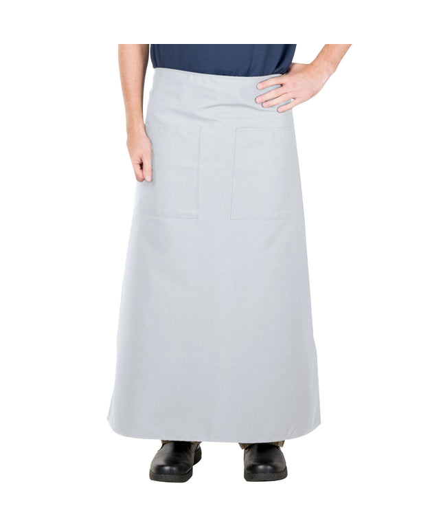 Tạp dề bistro vải poly-cotton Intedge xám, 2 túi