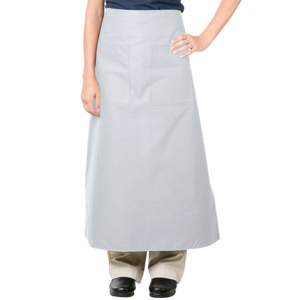 Tạp dề bistro vải poly-cotton Intedge xám, 2 túi