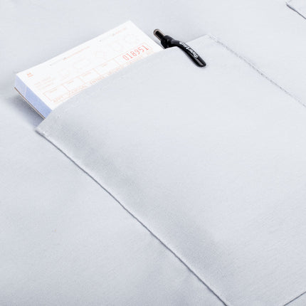 Tạp dề bistro vải poly-cotton Intedge xám, 2 túi