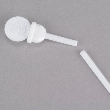 Que khuấy kiêm nút chặn đồ uống màu trắng Royal Paper STRNPLUG-W Stix To Go - Thùng 2.000 cái