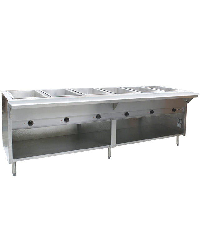 Bàn hâm cách thủy Eagle Group HT6OB dùng gas tự nhiên đế kín 21.000 BTU - 6 khay giếng hở