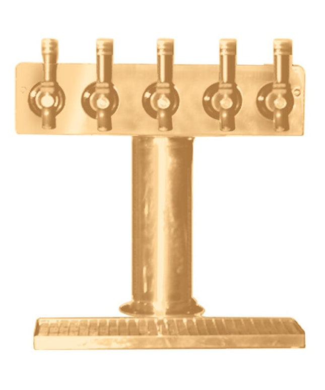 Trụ vòi bia 5 vòi làm mát bằng gió Eagle Group BT5B-DT Spec-Bar 2000 đồng thau có khay hứng - Cột 7,6 cm