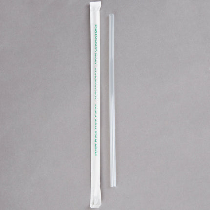 Ống hút nhựa sinh học jumbo trong suốt Eco-Products EP-ST770 20 cm - Thùng 9.600 cái