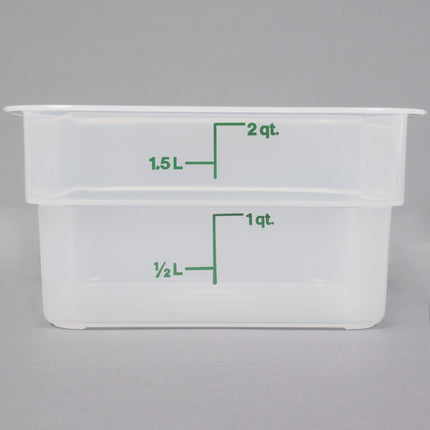 Hộp đựng thực phẩm nhựa PP vuông trong mờ Cambro CamSquares® 1,9 lít