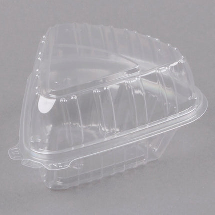 Hộp đựng miếng bánh nhựa trong suốt có bản lề Dart Clearseal 12,7 cm - Thùng 250 cái