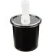 Bộ bình phân phối gia vị cách nhiệt Cambro ColdFest 1,6 lít màu đen kèm vòi bơm đầu cố định và nắp