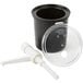 Bộ bình phân phối gia vị cách nhiệt Cambro ColdFest 1,6 lít màu đen kèm vòi bơm đầu cố định và nắp