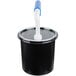 Bộ bình phân phối gia vị cách nhiệt Cambro ColdFest 1,6 lít màu đen kèm vòi bơm Maxi và nắp