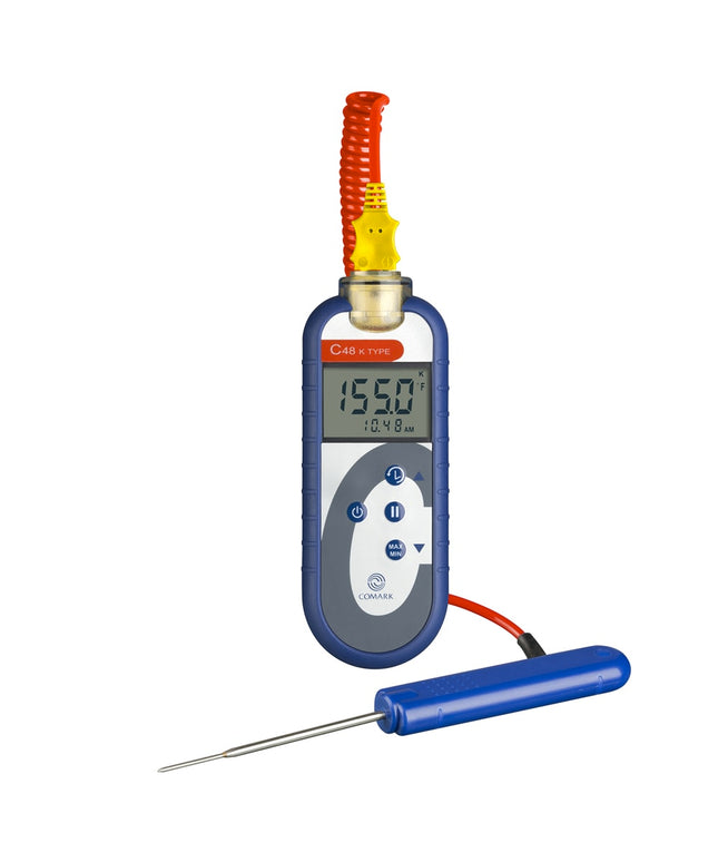 Nhiệt Kế Cặp Nhiệt Điện Tử Chống Nước Comark C48KIT Đầu Dò PK19M - Loại K