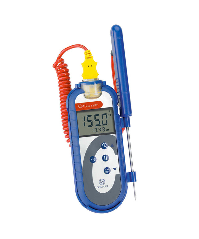 Bộ Nhiệt Kế Thực Phẩm Comark C48/P16 Đầu Dò PK19M Giá Đỡ - Loại K