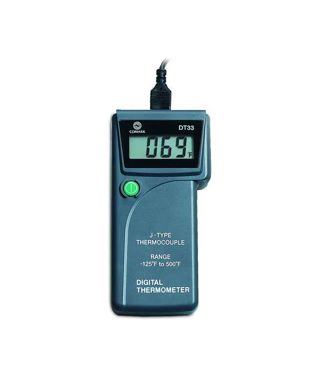 Nhiệt Kế Điện Tử Cầm Tay Comark DT33/P1 Loại J Bộ Đầu Dò Kèm Hộp Đựng, -125 Đến 500 Độ F