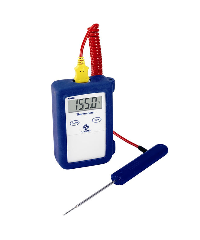 Bộ Máy Đo Nhiệt Độ Kỹ Thuật Số Comark KM28KIT Loại K Thermocouple Đầu Dò 7.6 cm, -40 Đến 1000 Độ F