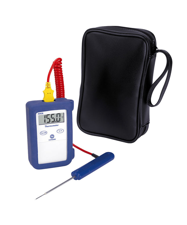 Máy Đo Nhiệt Độ Kỹ Thuật Số Comark KM28/P5 Cặp Nhiệt Điện Loại K Đầu Dò 7.6 cm, -40 Đến 1000 Độ F