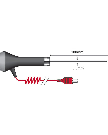 Đầu Dò Xuyên Comark PK24M/US Thân 10.2 cm Type K