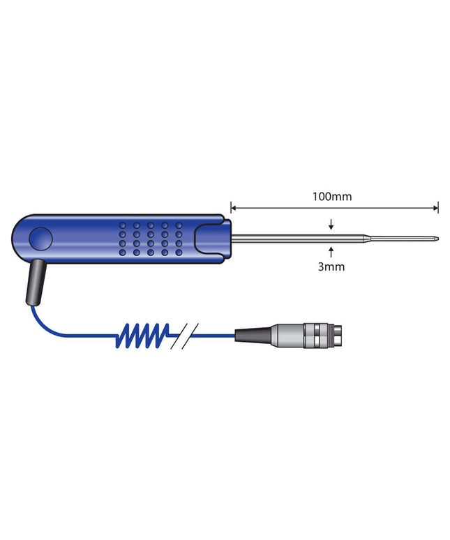 Đầu Dò Xuyên Mỏng Comark PT19L 1.6 mm Type T Thân 7.6 cm