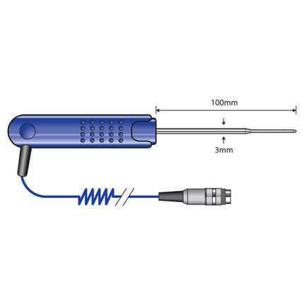 Đầu Dò Xuyên Mỏng Comark PT19L 1.6 mm Type T Thân 7.6 cm