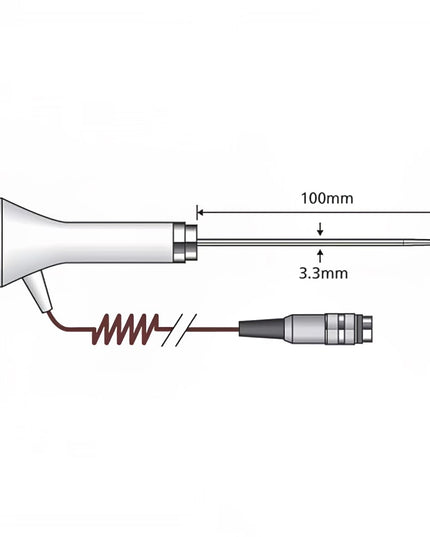 Đầu Dò Xuyên Comark PT24LC/US Thân 10.2 cm Dây Xoắn