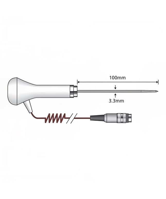 Đầu Dò Xuyên Comark PT24LC/US Thân 10.2 cm Dây Xoắn