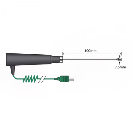 Đầu Dò Bề Mặt Comark SK21M Type K Thân Thẳng