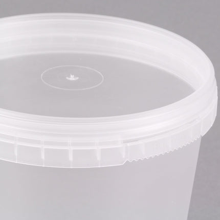 Hộp đựng thực phẩm trong mờ chống giả mạo khóa an toàn kèm nắp 946 ml - Thùng 50 bộ