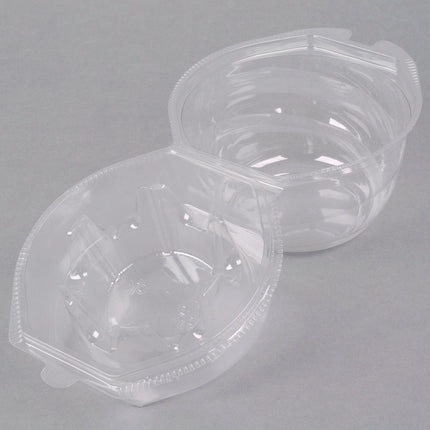 Hộp đựng cupcake nhựa trong nắp vòm bản lề 1 ngăn Inno-Pak Swirl Dome - Bộ 10 cái