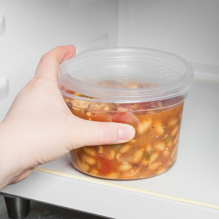 Solo MicroGourmet 16 oz Hộp Đựng Deli Nhựa Polypropylene Trong Suốt 500 Cái/Thùng