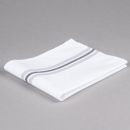 Khăn ăn đen bằng polyester sọc SoftWeave Snap Drape 46 cm x 56 cm - Gói 12 cái