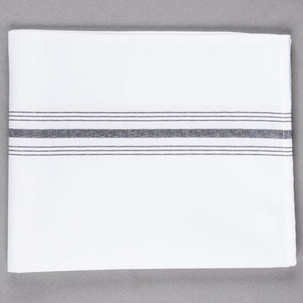 Khăn ăn đen bằng polyester sọc SoftWeave Snap Drape 46 cm x 56 cm - Gói 12 cái
