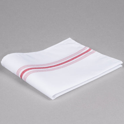 Khăn ăn đỏ bằng polyester sọc SoftWeave Snap Drape 46 cm x 56 cm - Gói 12 cái