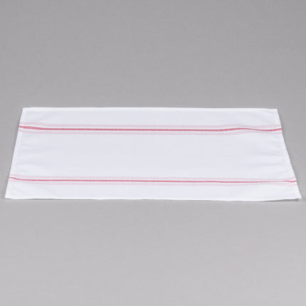 Khăn ăn đỏ bằng polyester sọc SoftWeave Snap Drape 46 cm x 56 cm - Gói 12 cái