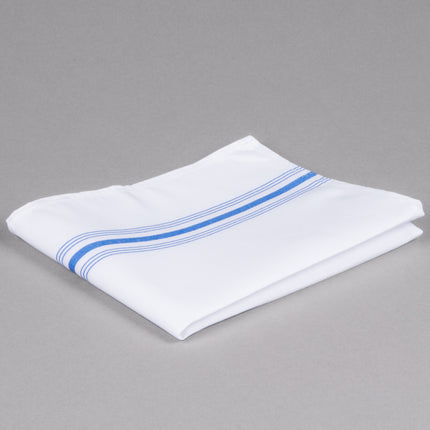 Khăn ăn xanh dương bằng polyester sọc SoftWeave Snap Drape 46 cm x 56 cm - Gói 12 cái