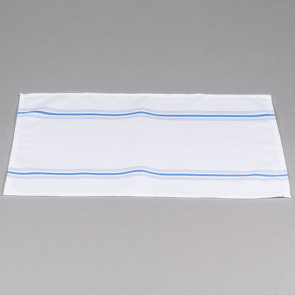 Khăn ăn xanh dương bằng polyester sọc SoftWeave Snap Drape 46 cm x 56 cm - Gói 12 cái