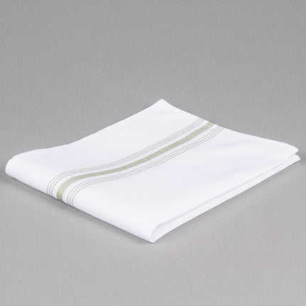 Khăn ăn xanh lá bằng polyester sọc SoftWeave Snap Drape 46 cm x 56 cm - Gói 12 cái