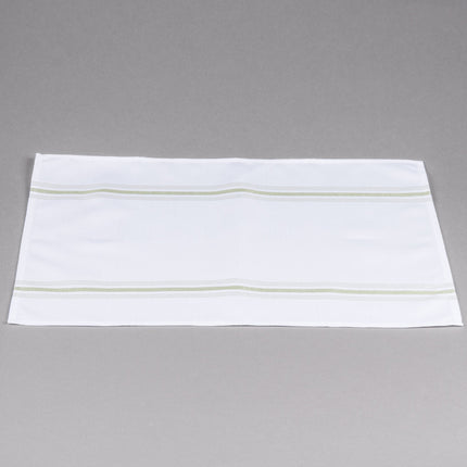 Khăn ăn xanh lá bằng polyester sọc SoftWeave Snap Drape 46 cm x 56 cm - Gói 12 cái