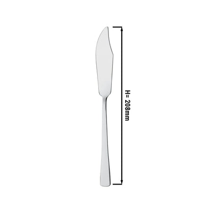 (12 Cái) Dao Cá - GGM Gastro Luca - Thép Không Gỉ 18/10 - 208mm - Bóng Gương