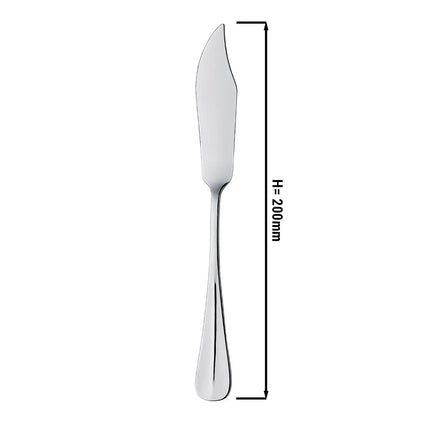 (12 Cái) Dao Cá - GGM Gastro Milo - Thép Không Gỉ 18/10 - 200mm - Bóng Gương