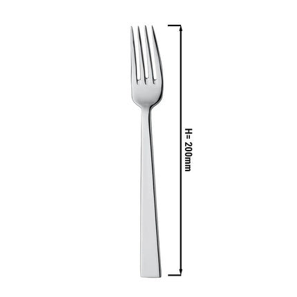 (12 Cái) Nĩa Ăn - GGM Gastro Luca - Thép Không Gỉ 18/10 - 200mm
