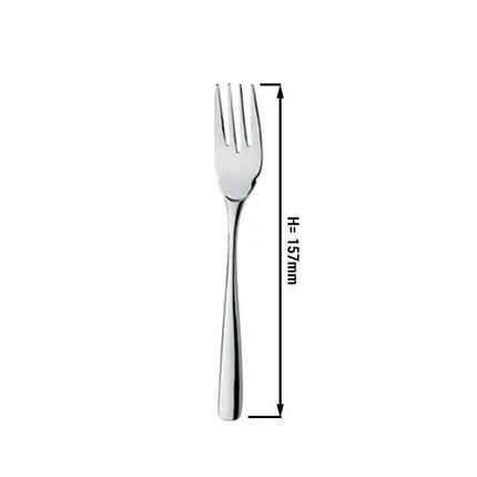 (12 Cái) Nĩa Tráng Miệng - GGM Gastro Aleria - Thép Không Gỉ 18/10 - 157mm