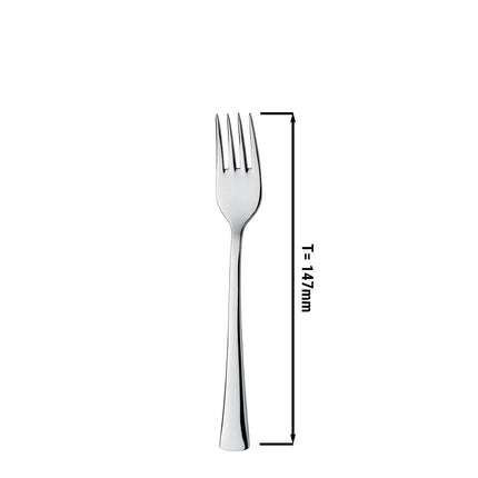 (12 Cái) Nĩa Tráng Miệng - GGM Gastro Alessandra - Thép Không Gỉ 18/10 - 147mm