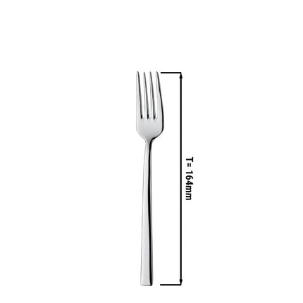 (12 Cái) Nĩa Tráng Miệng - GGM Gastro Giancarlo - Thép Không Gỉ 18/10 - 164mm - Bóng Gương