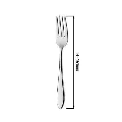 (12 Cái) Nĩa Tráng Miệng - GGM Gastro Leandro - Thép Không Gỉ 18/10 - 161mm
