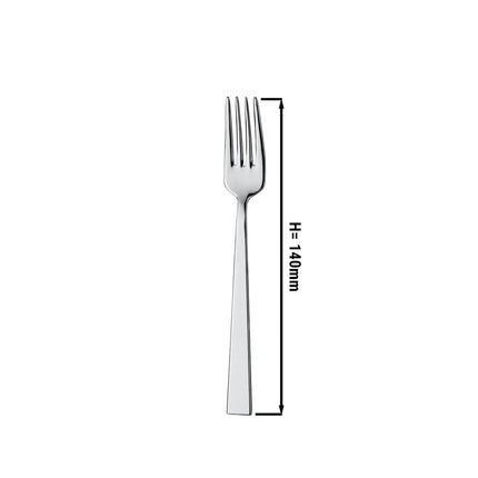 (12 Cái) Nĩa Tráng Miệng - GGM Gastro Luca - Thép Không Gỉ 18/10 - 140mm
