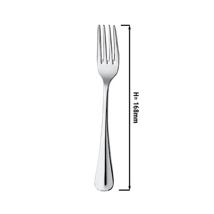 (12 Cái) Nĩa Tráng Miệng - GGM Gastro Milo - Thép Không Gỉ 18/10 - 168mm