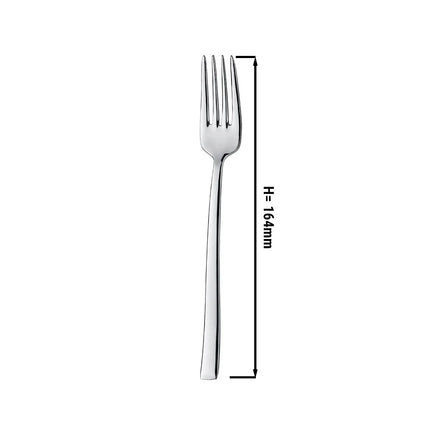(12 Cái) Nĩa Tráng Miệng - GGM Gastro Stella - Thép Không Gỉ 18/10 - 164mm - Bóng Gương