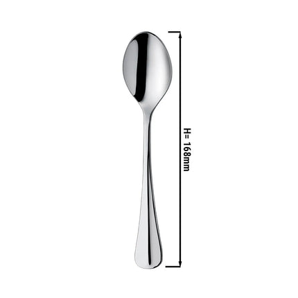 (12 Cái) Thìa Tráng Miệng - GGM Gastro Milo - Thép Không Gỉ 18/10 - 168mm - Bóng Gương