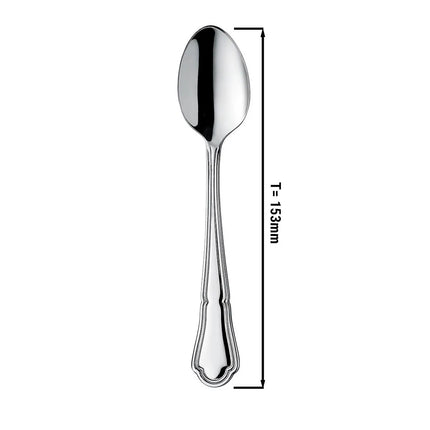 (12 Cái) Thìa Tráng Miệng - GGM Gastro Vincenza - Thép Không Gỉ 18/10 - 153mm