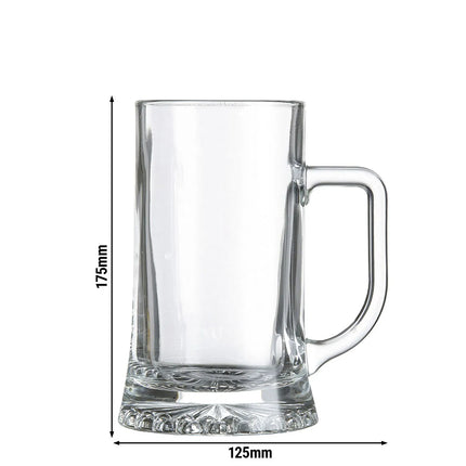 (12 pcs) Beer mug - GGM Gastro Beer Specials - 520 ml - Clear