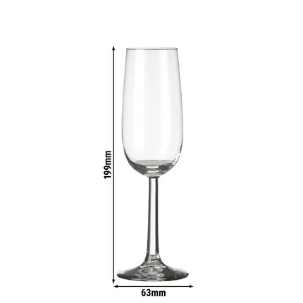 (12 pcs) Champagne glass - GGM Gastro ESPRIT - 170 ml - Clear