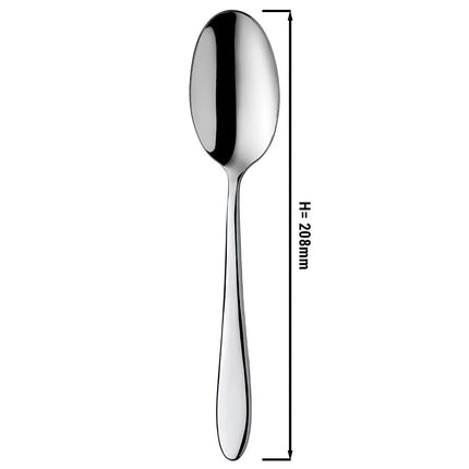 (12 pcs) Dessert spoon PREMIUM - GGM Gastro Leandro - 18/10 stainless steel - 208mm