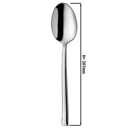 (12 pcs) Dinner spoon - GGM Gastro Stella - 18/10 stainless steel - 207mm - Mirror
